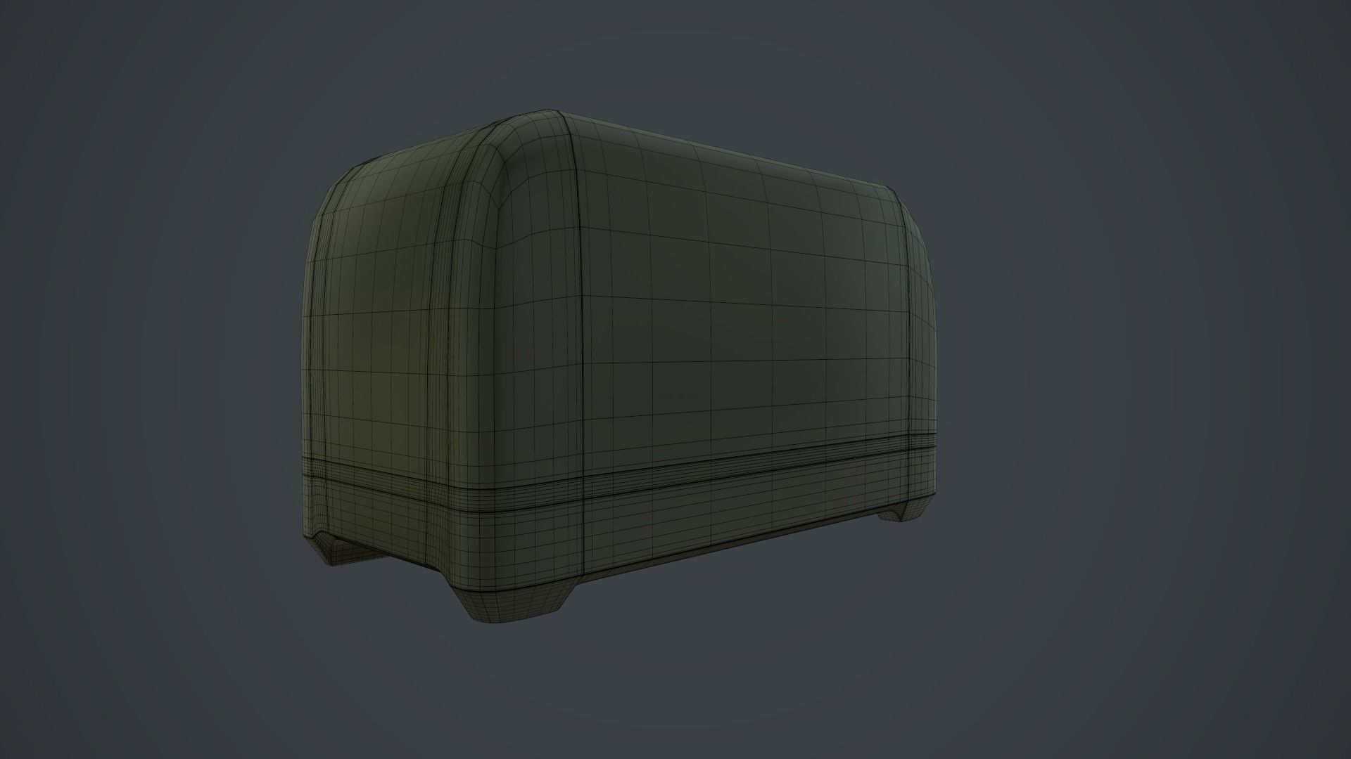 Toaster old rusty Low-poly 3D model_3