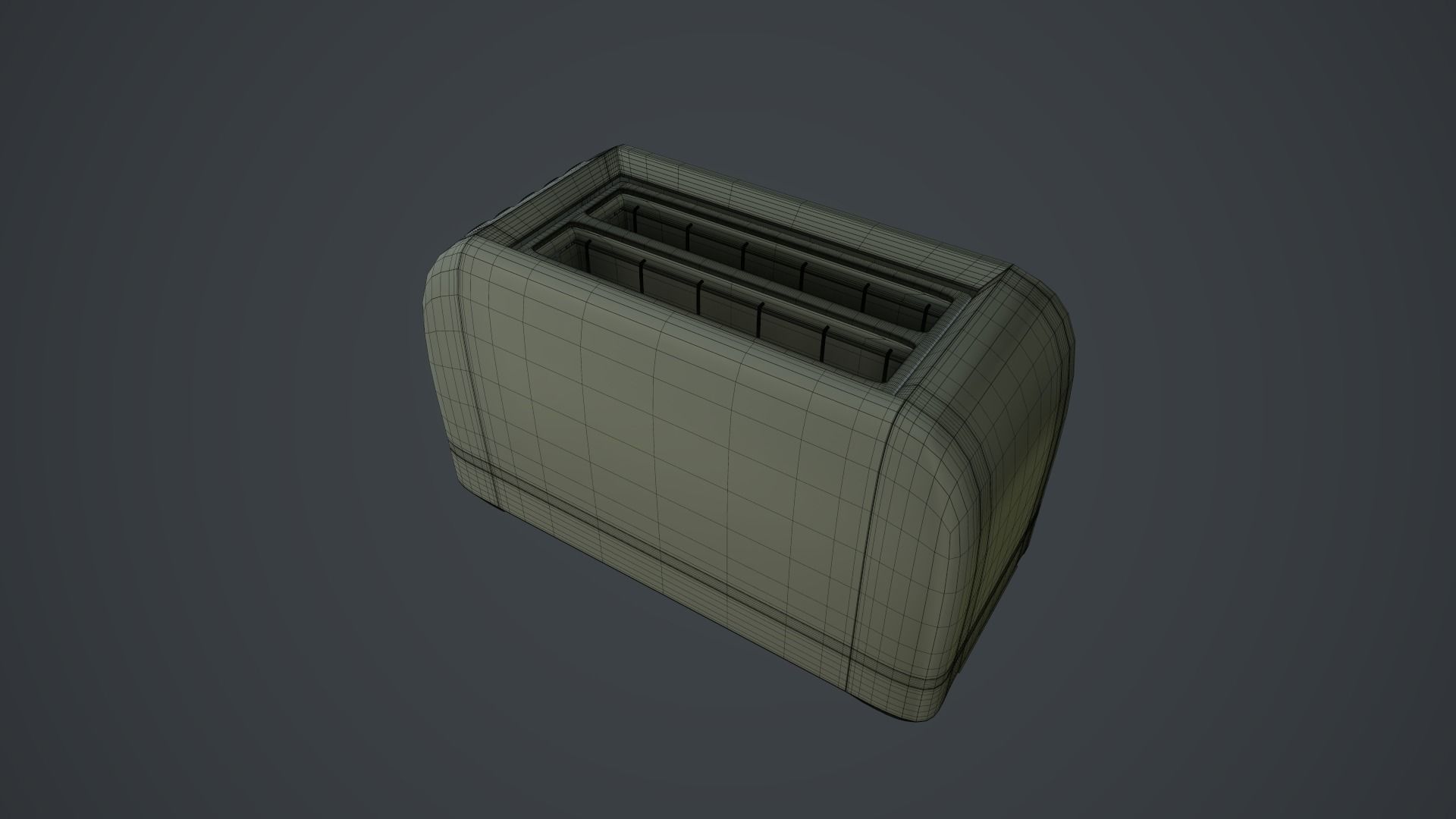 Toaster old rusty Low-poly 3D model_2