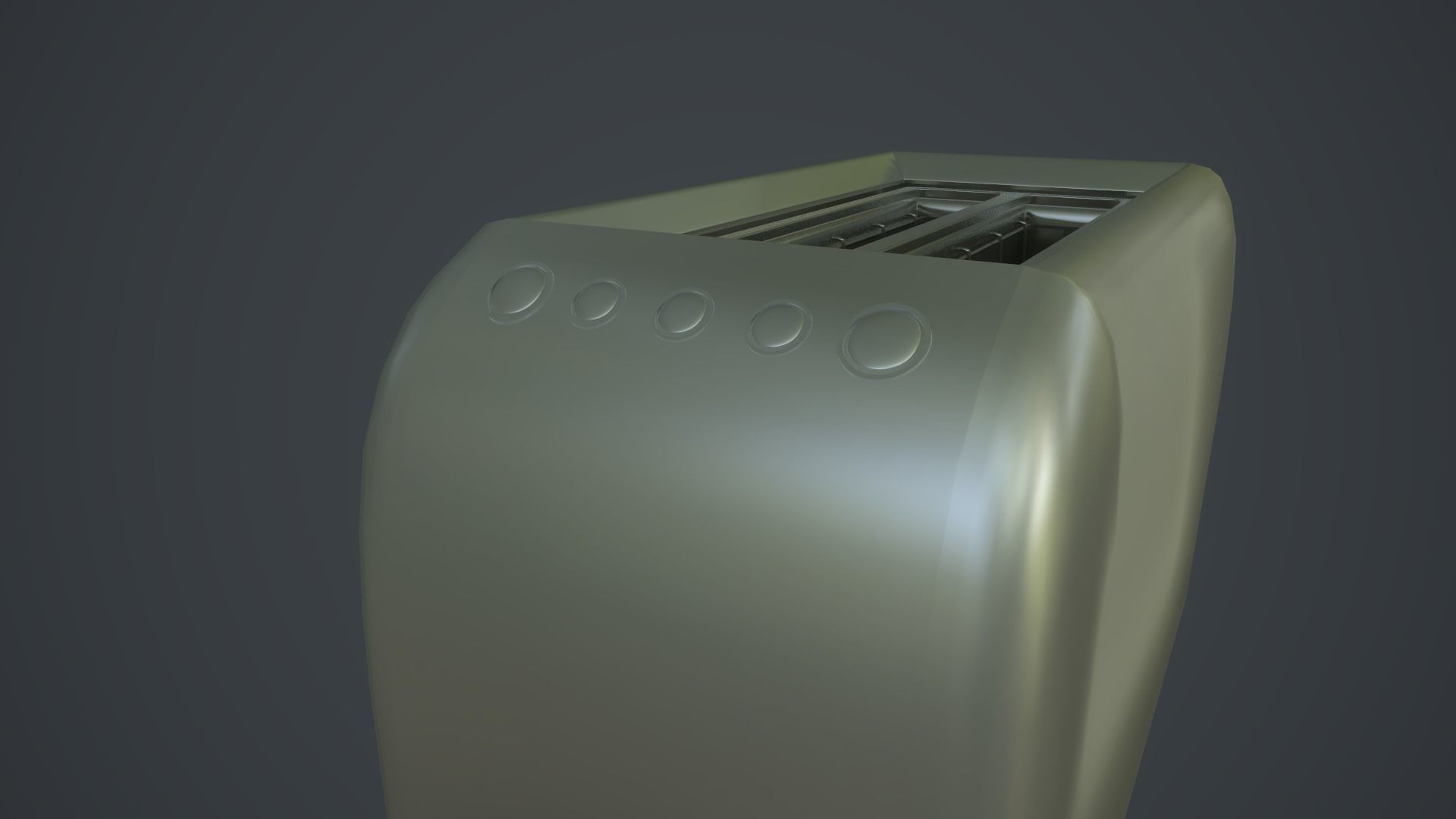 Toaster old rusty Low-poly 3D model_7