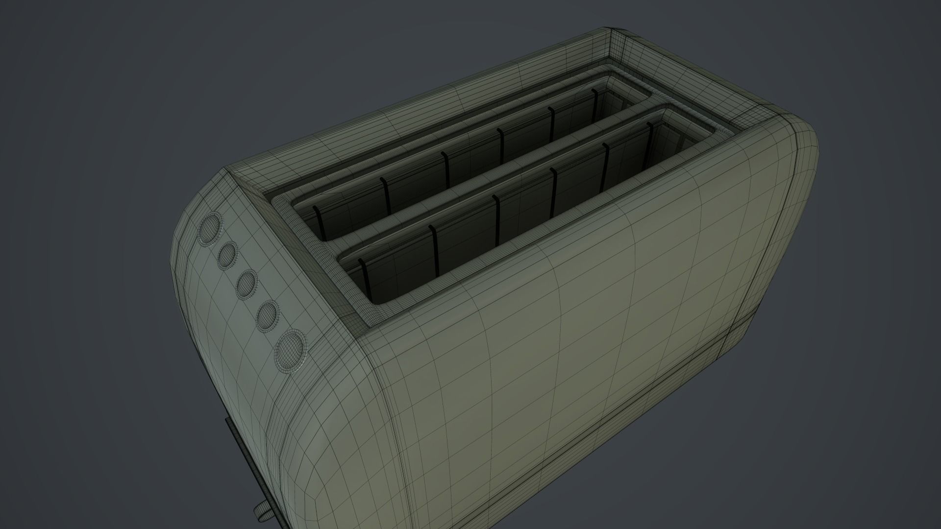 Toaster old rusty Low-poly 3D model_4