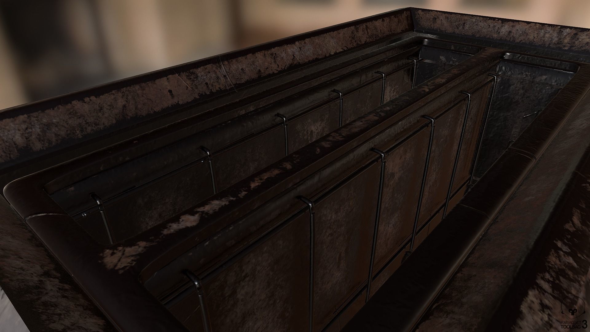 Toaster old rusty Low-poly 3D model_12