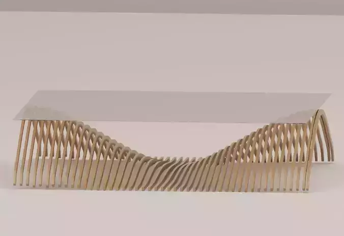Parametric table 3D model Low-poly 3D model
