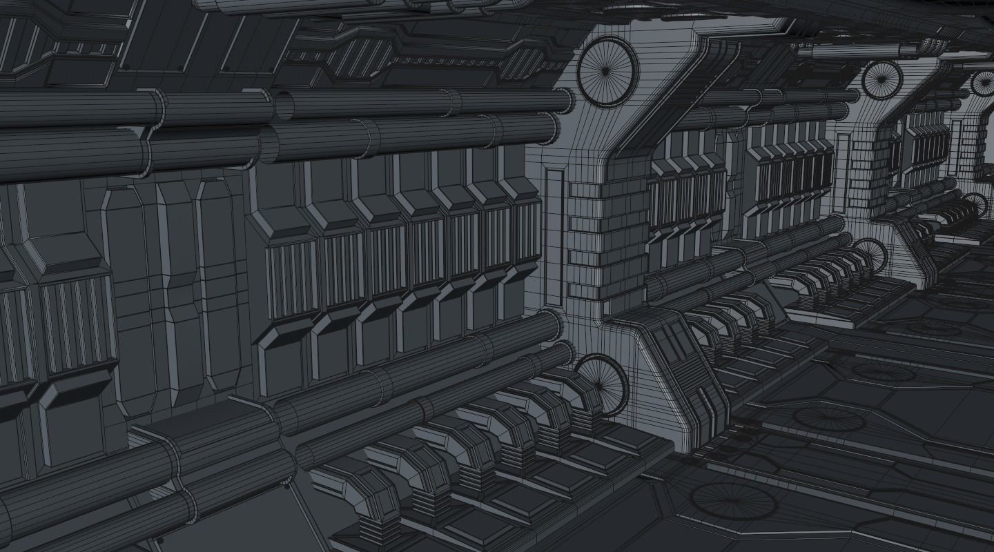 Sci Fi Corridor 3D model_15