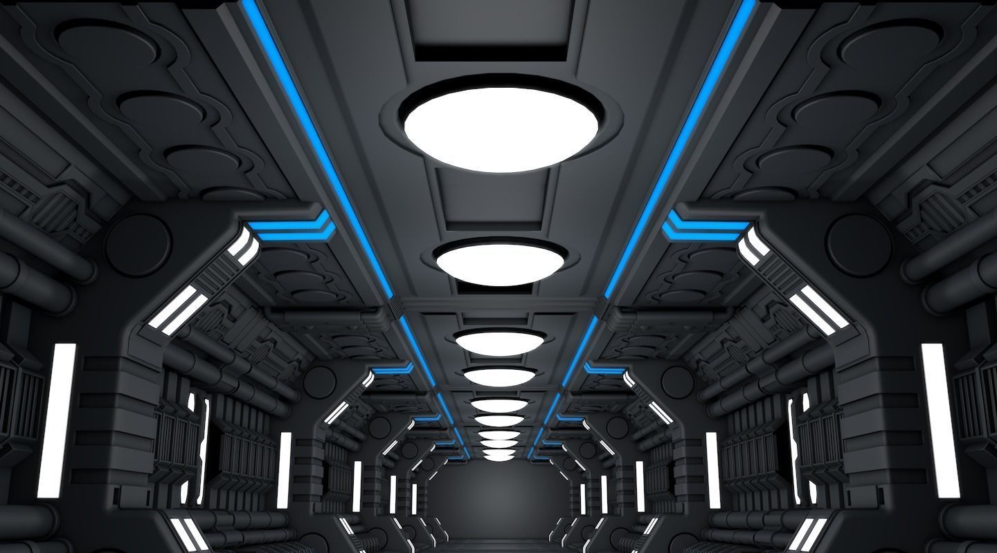 Sci Fi Corridor 3D model_1