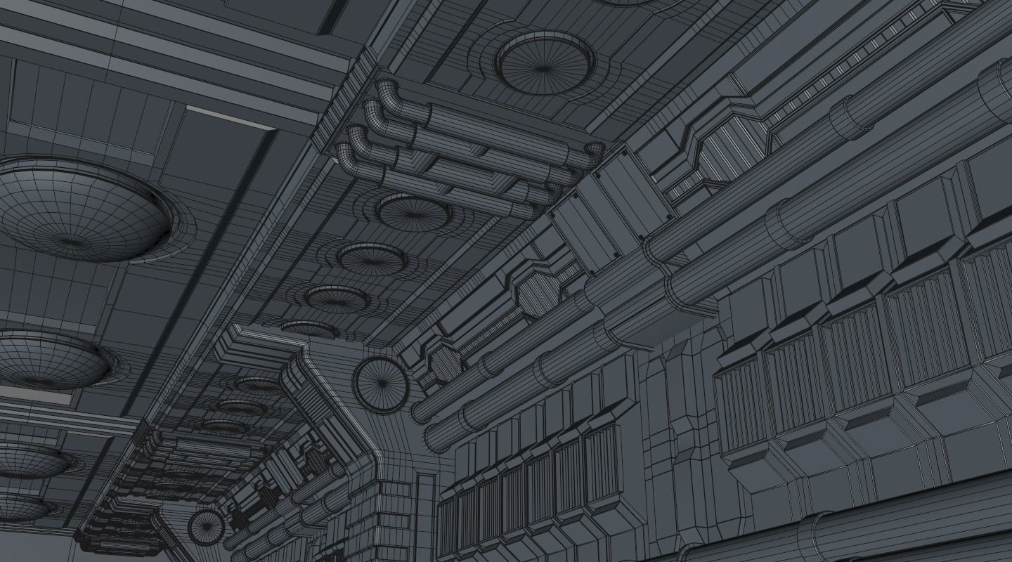 Sci Fi Corridor 3D model_13