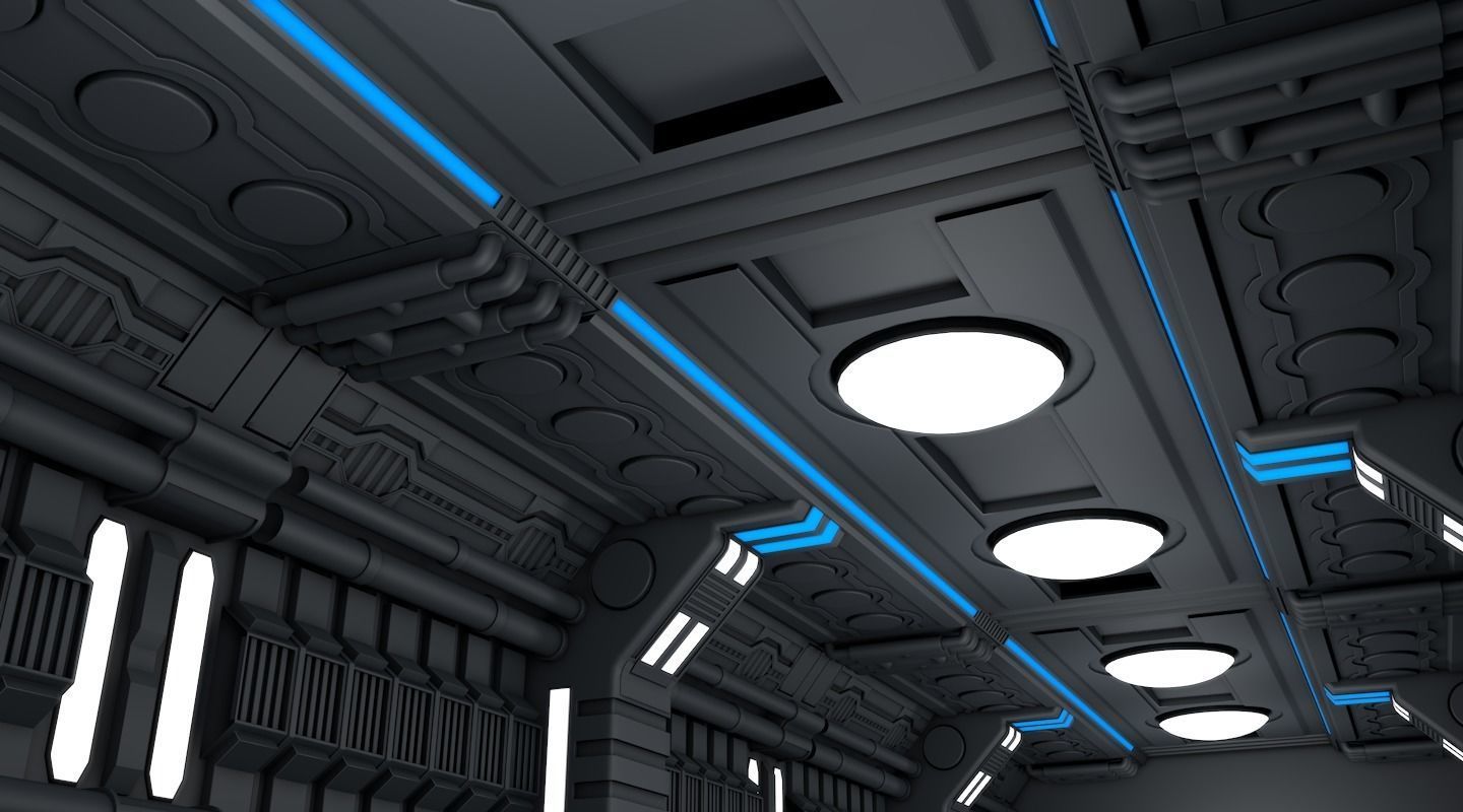 Sci Fi Corridor 3D model_8