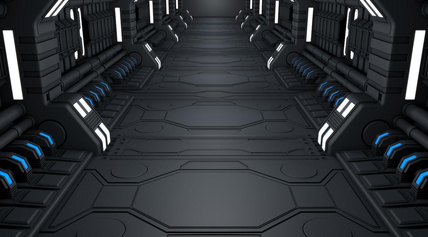 Sci Fi Corridor 3D model_2