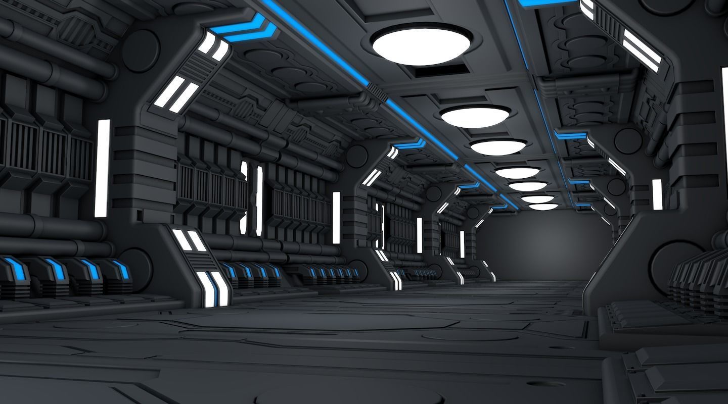 Sci Fi Corridor 3D model_3