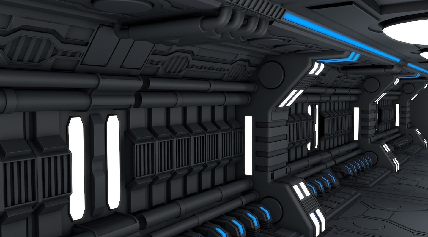 Sci Fi Corridor 3D model_6