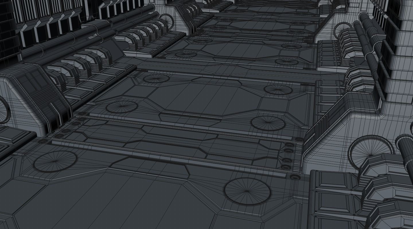 Sci Fi Corridor 3D model_11