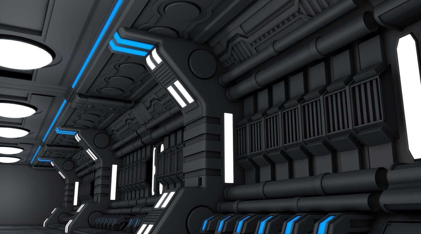 Sci Fi Corridor 3D model_5
