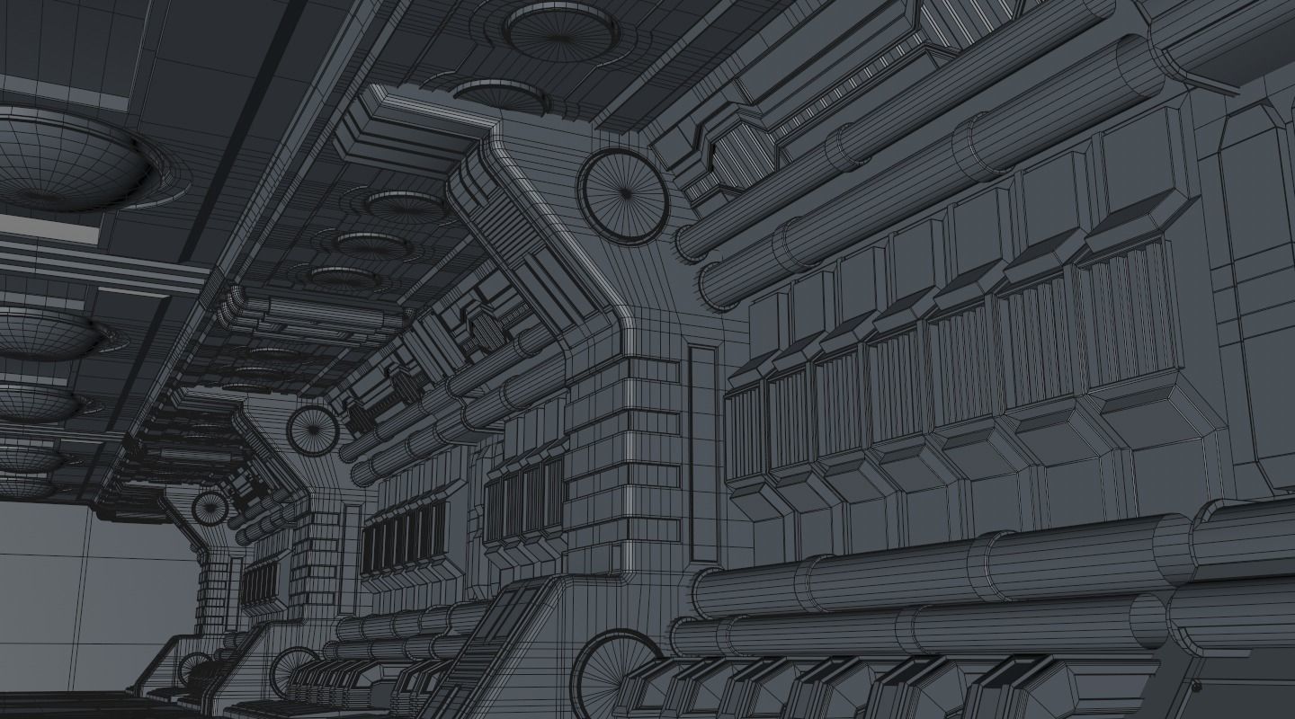 Sci Fi Corridor 3D model_14