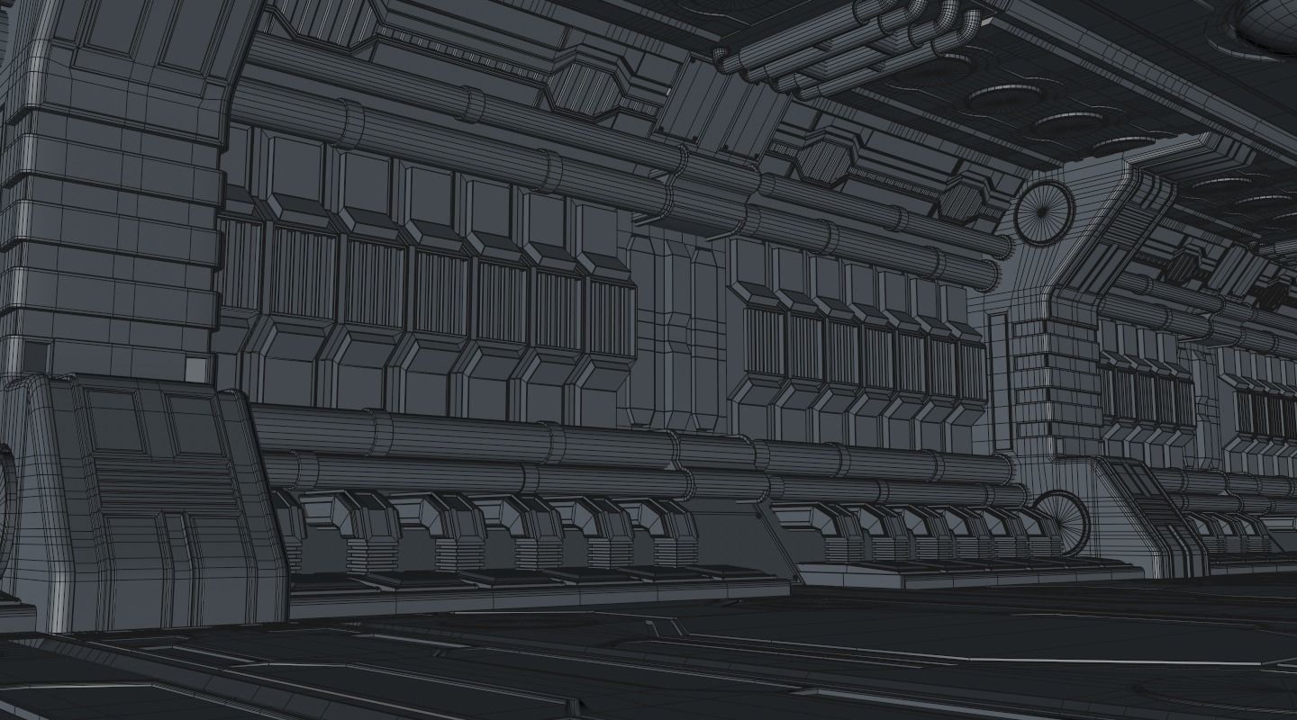 Sci Fi Corridor 3D model_12