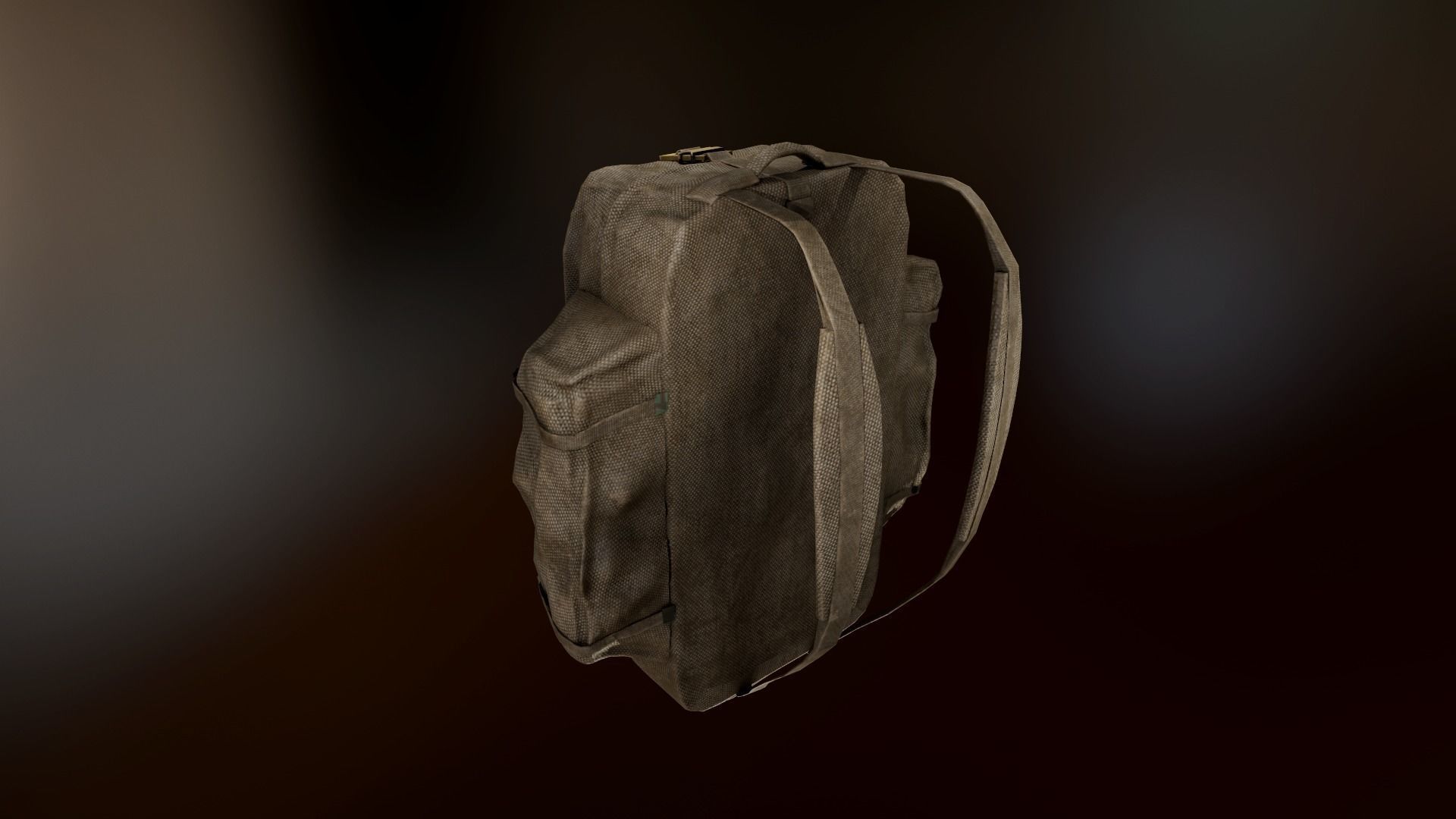 Tactical Backpack Low-poly 3D model_3