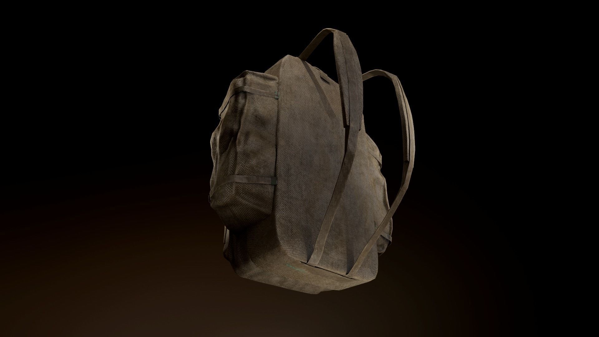 Tactical Backpack Low-poly 3D model_4