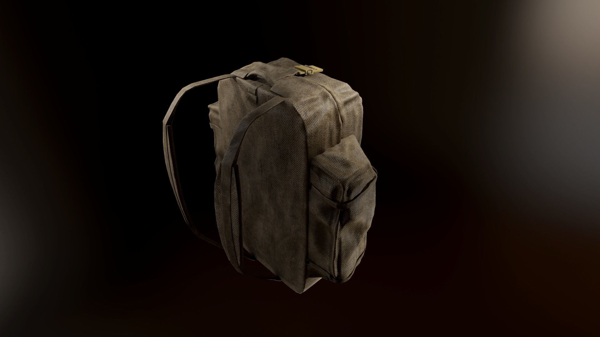Tactical Backpack Low-poly 3D model_2