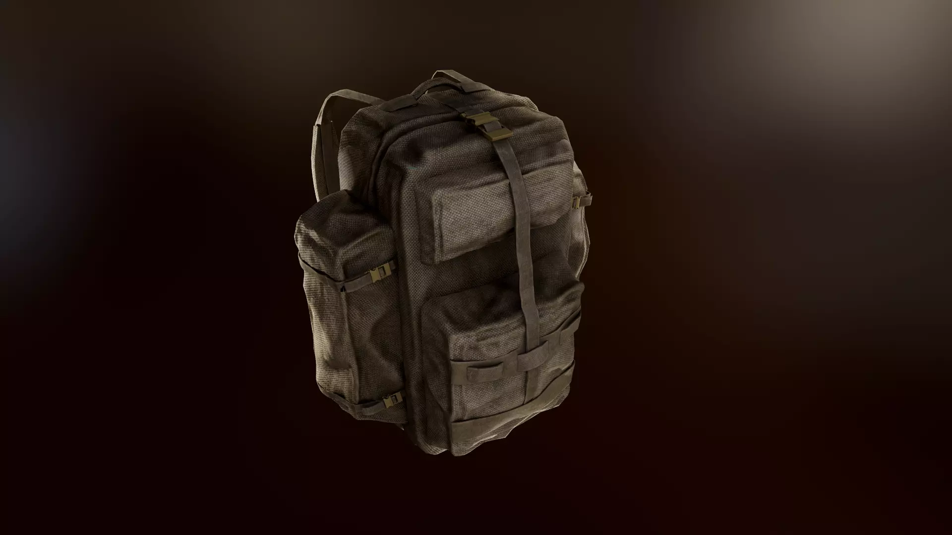 Tactical Backpack Low-poly 3D model_0