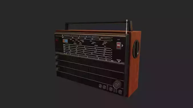 Sovietic Radio Low-poly 3D model