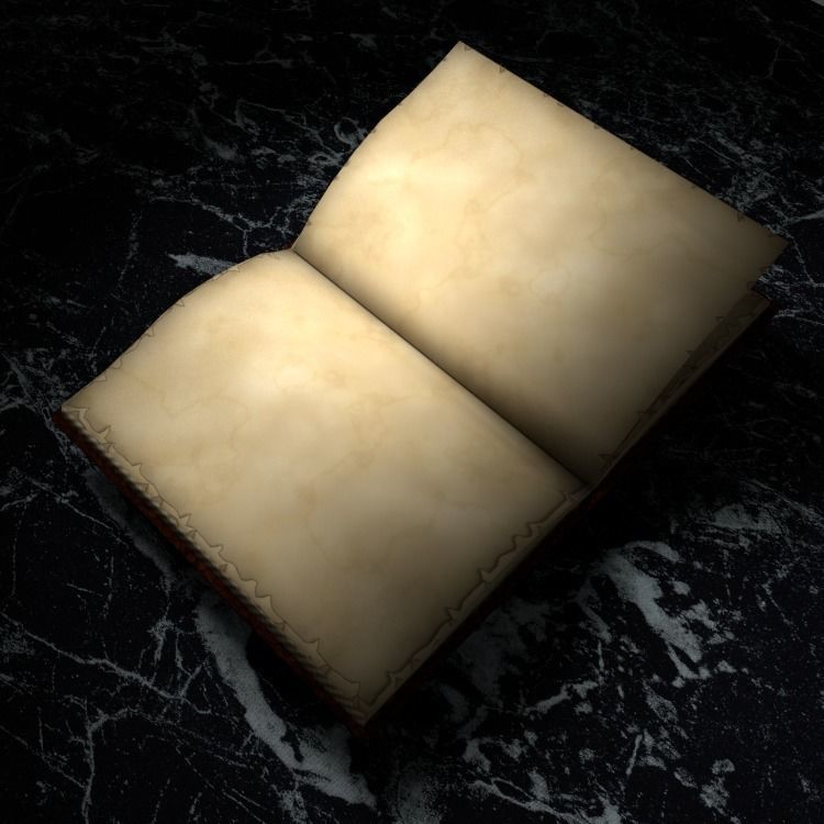 Animation Book Leather cover diary Free low-poly 3D model_3