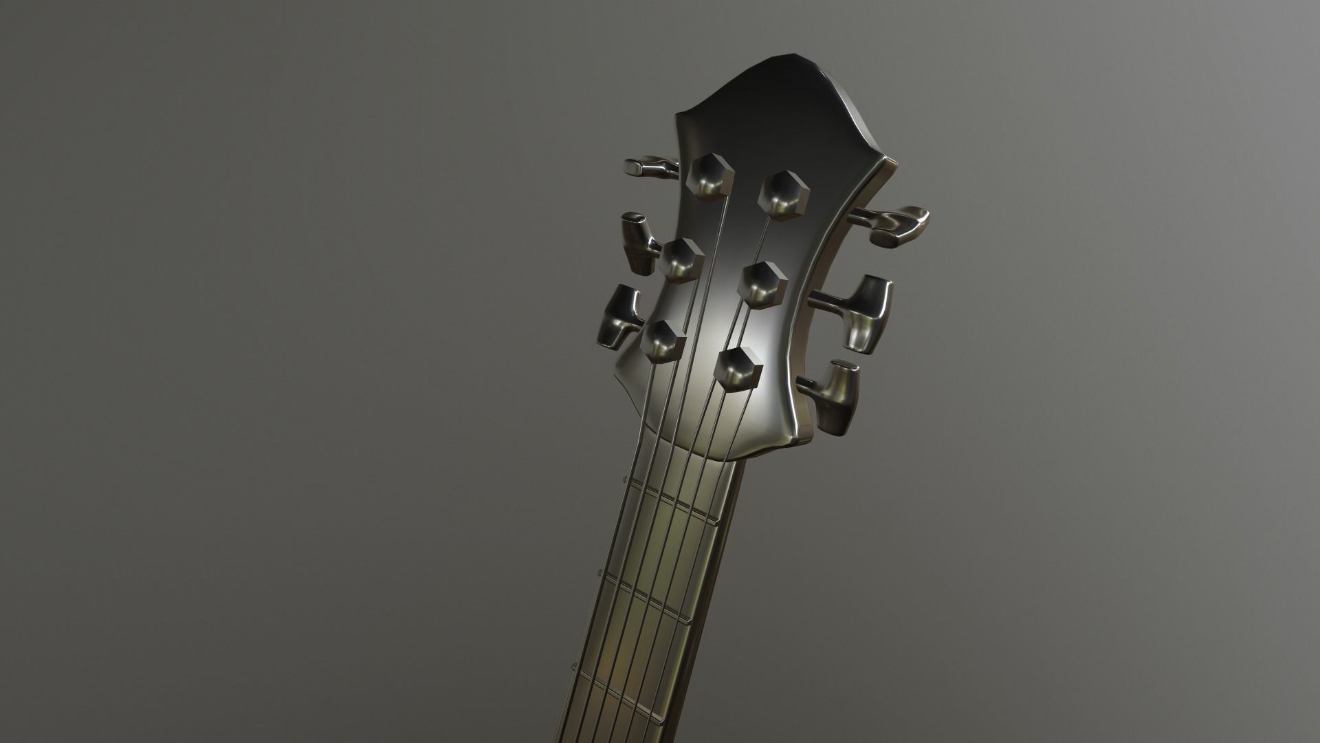 Guitar acoustic Low-poly 3D model_11