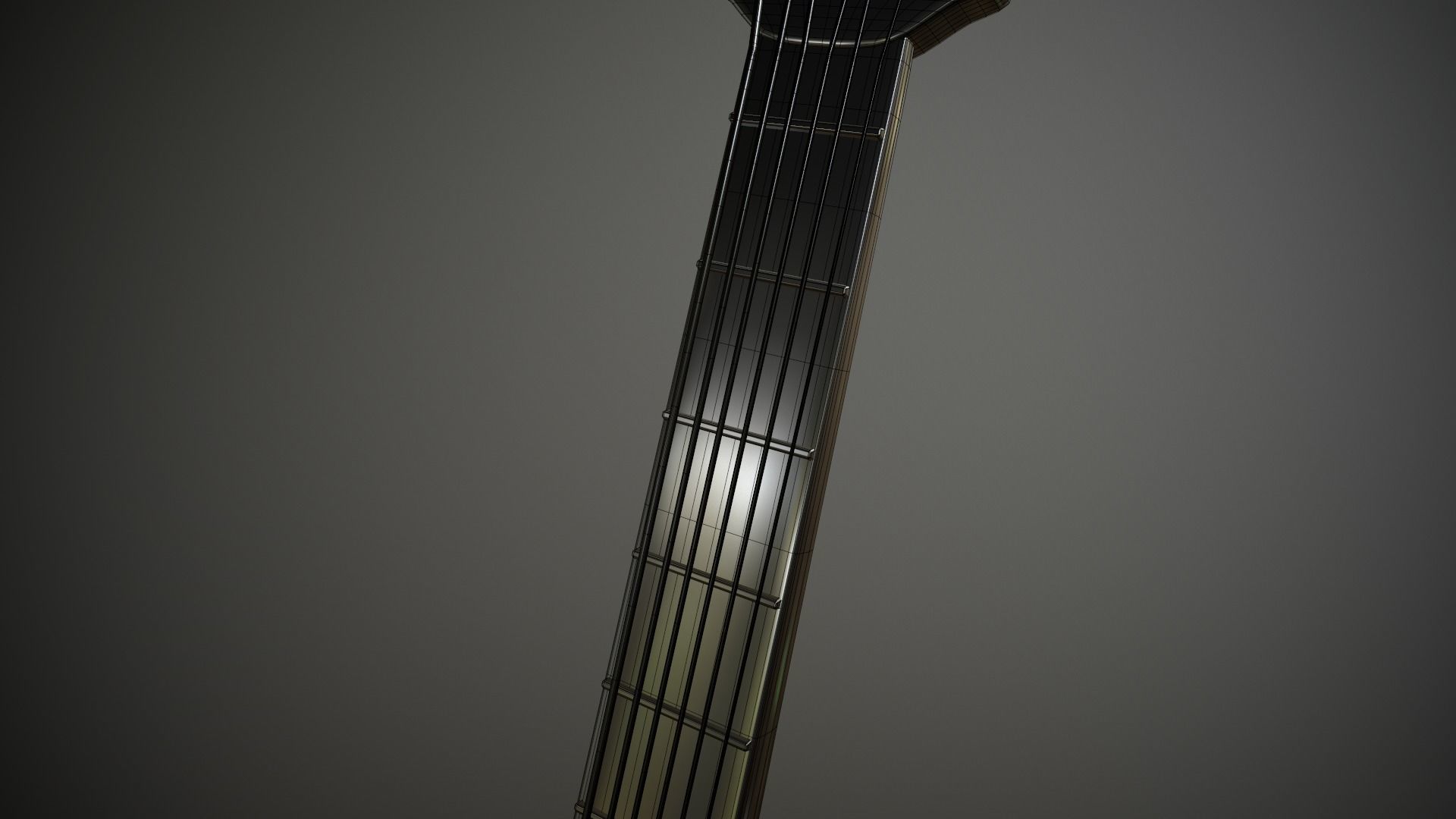 Guitar acoustic Low-poly 3D model_16