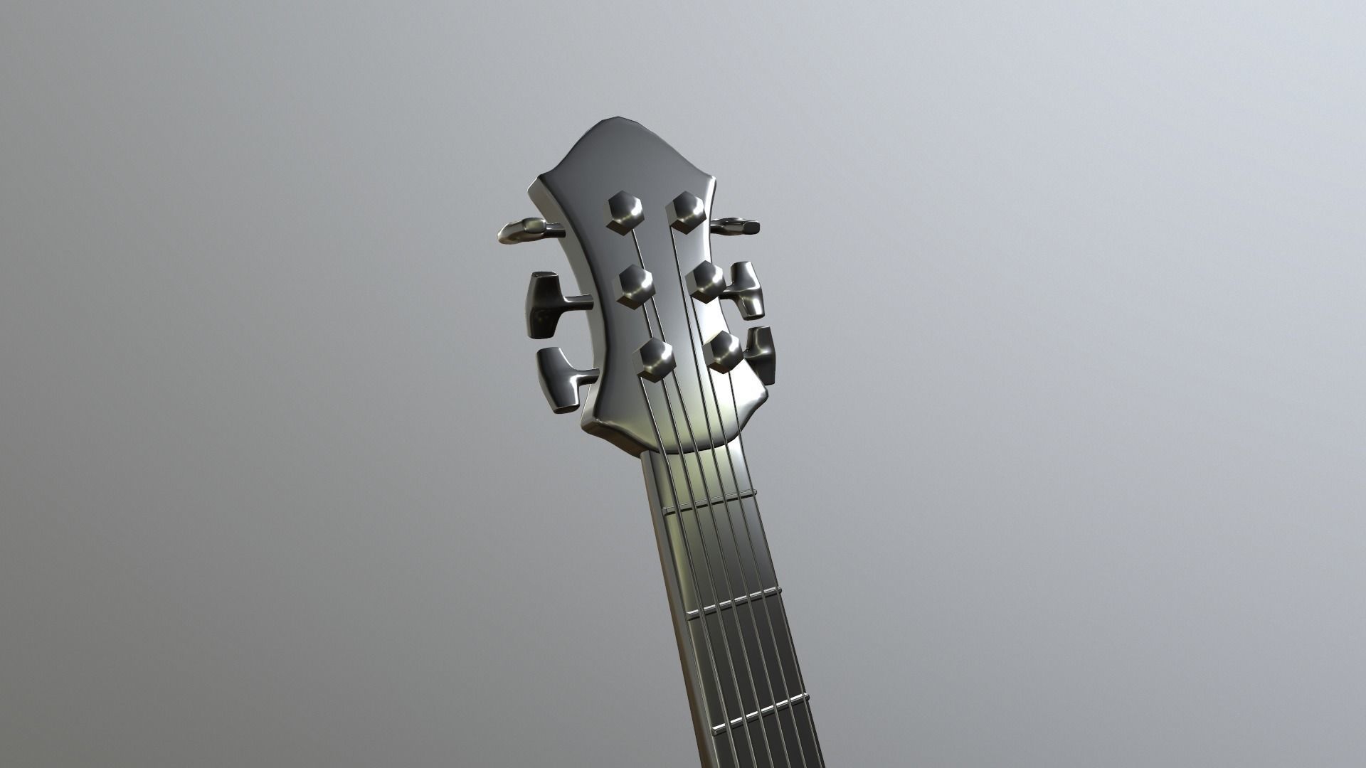 Guitar acoustic Low-poly 3D model_6