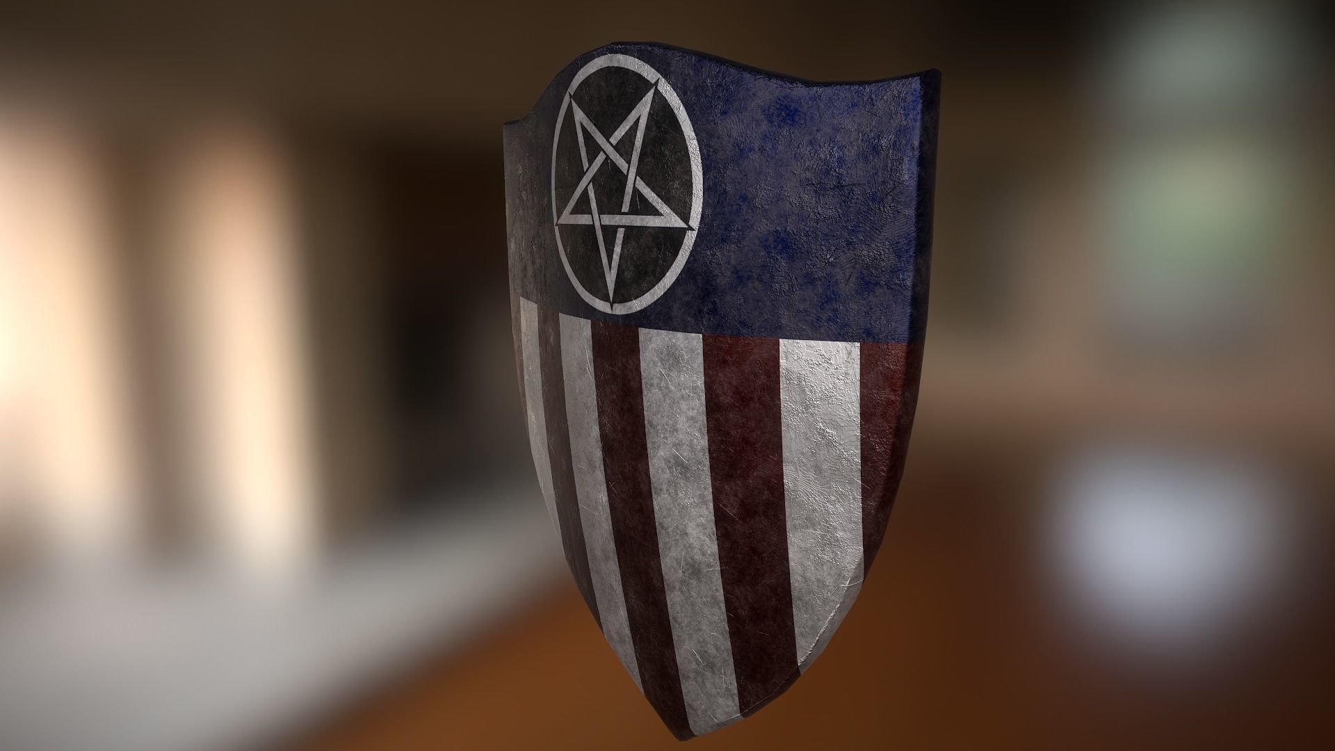Captain America Revenger Shield Low-poly 3D model_5