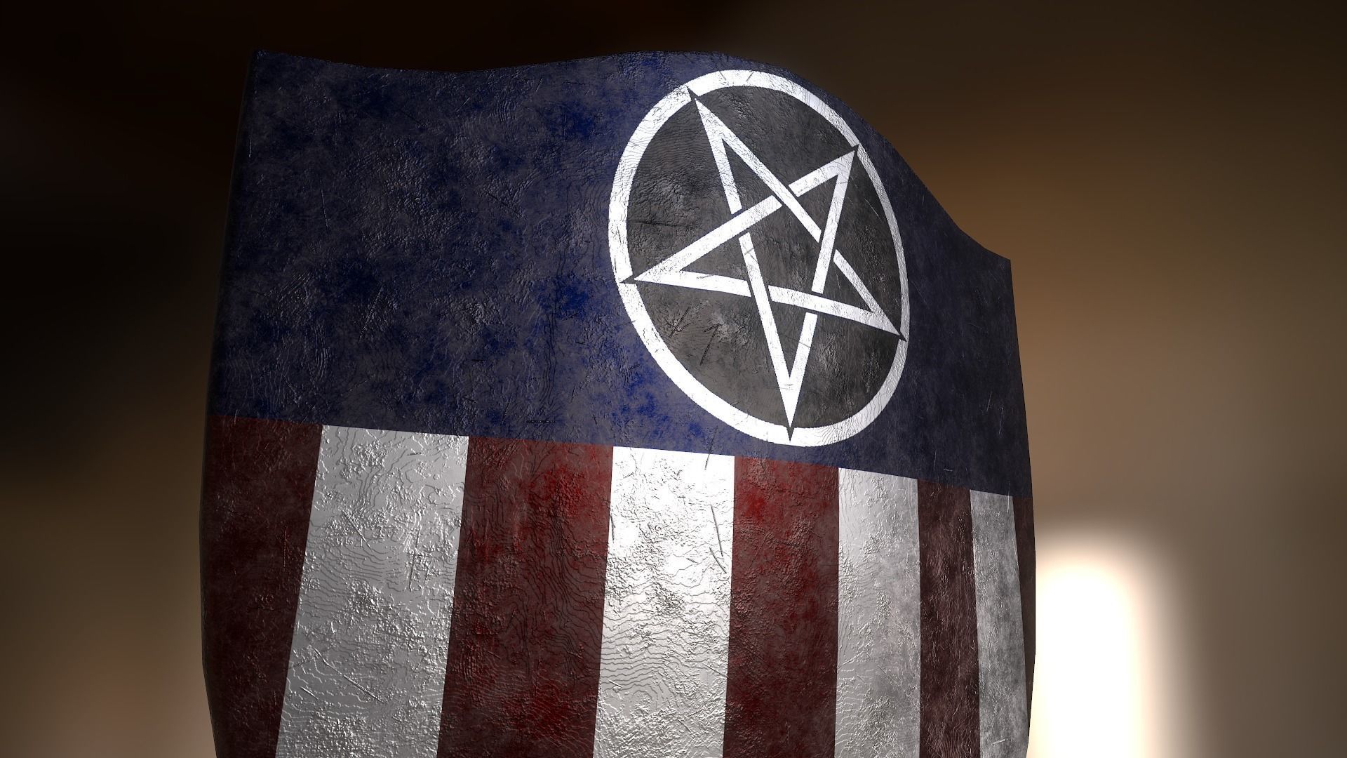 Captain America Revenger Shield Low-poly 3D model_2