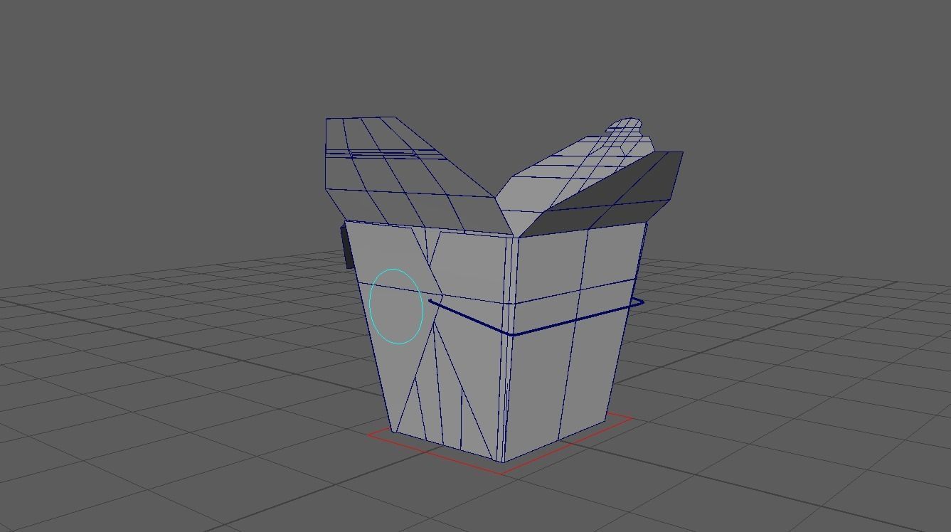Chinese Takeout Box 3D model_2