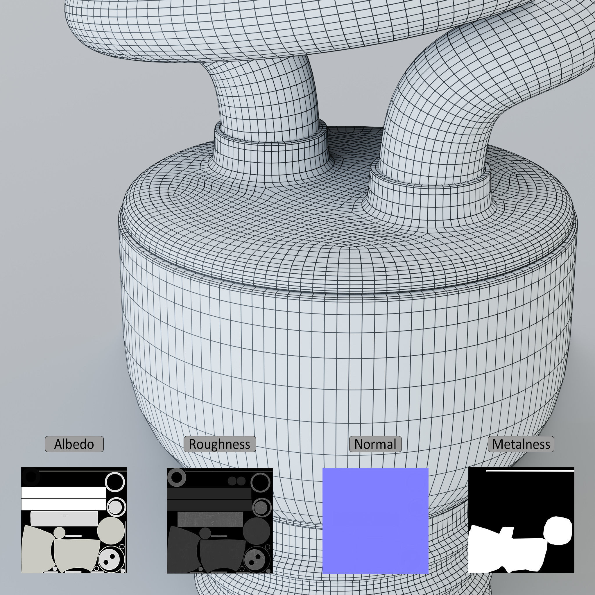 Fluorescent Lamp 3D model_5