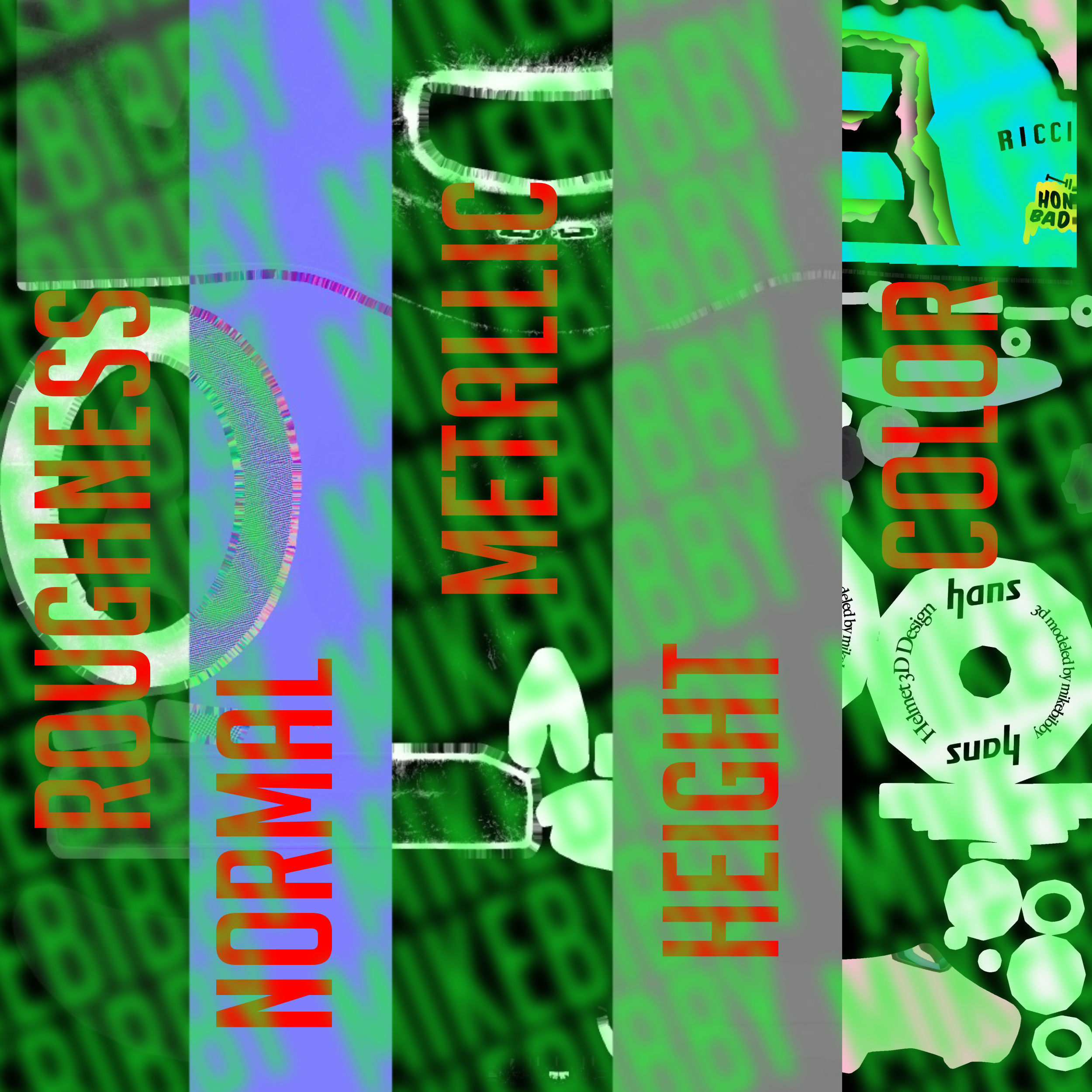 Ricciardo helmet 2019 Low-poly 3D model_11