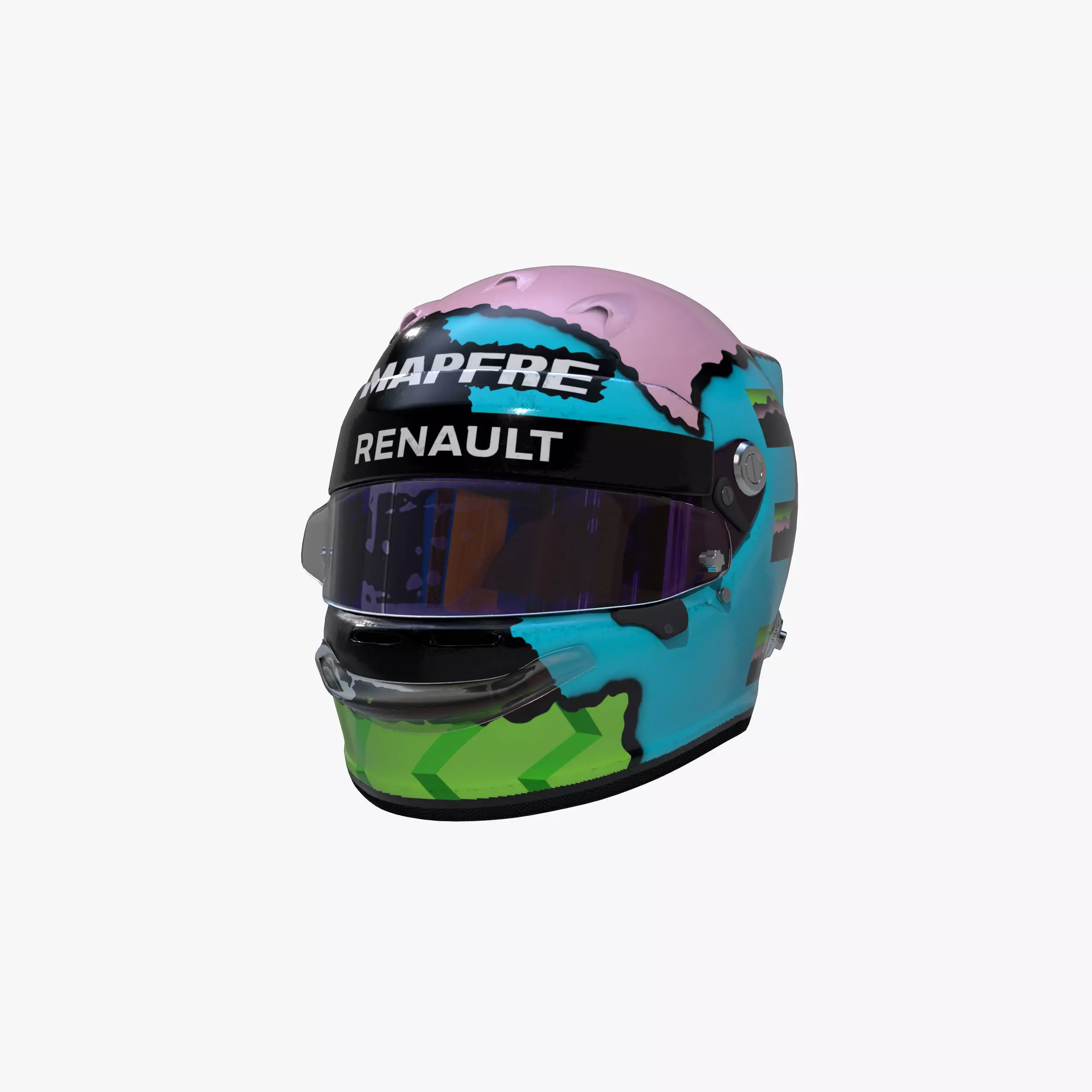 Ricciardo helmet 2019 Low-poly 3D model_0