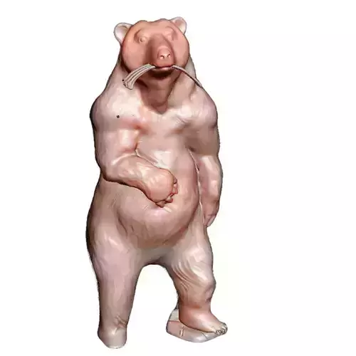 Bear standing 3D print model
