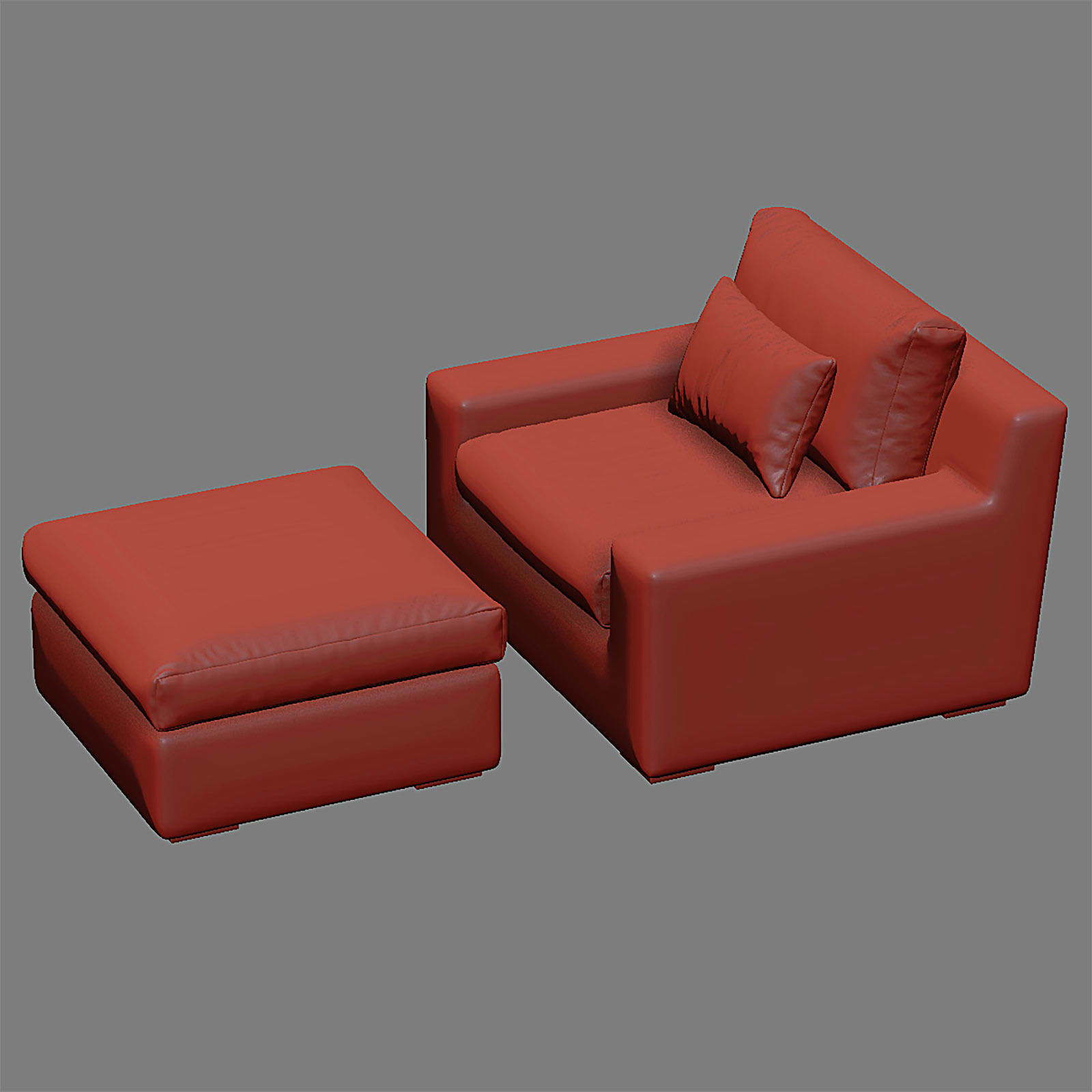 CAYMAN Outdoor Lounge with Ottoman 3D model_9