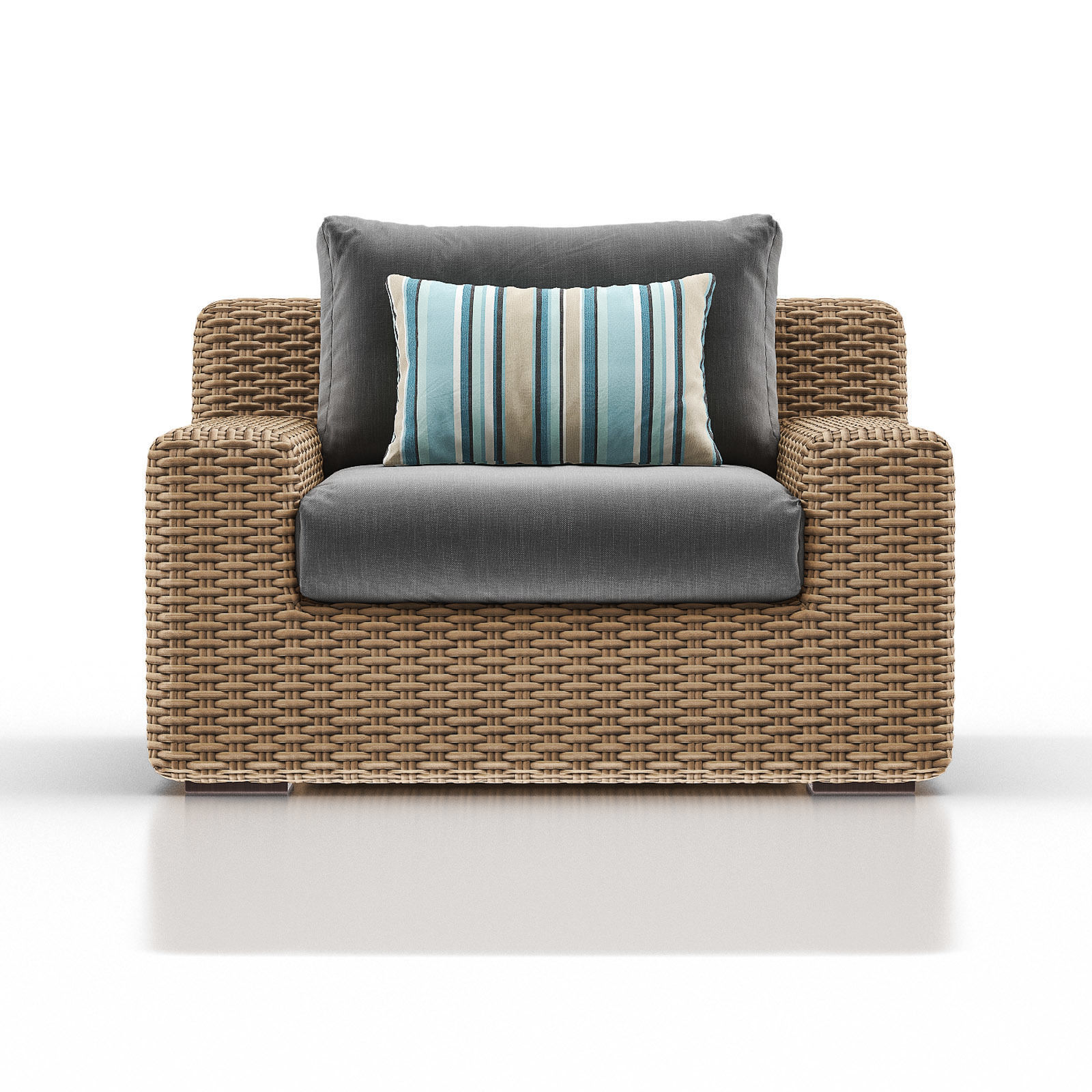 CAYMAN Outdoor Lounge with Ottoman 3D model_3