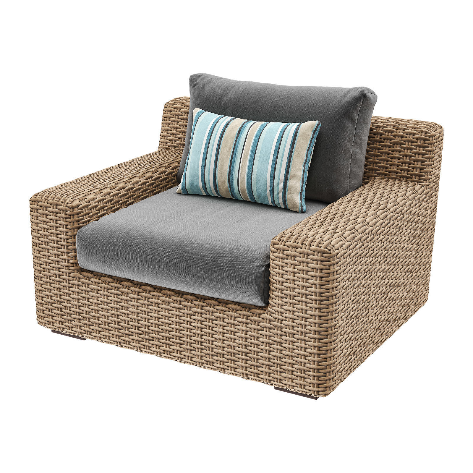 CAYMAN Outdoor Lounge with Ottoman 3D model_5