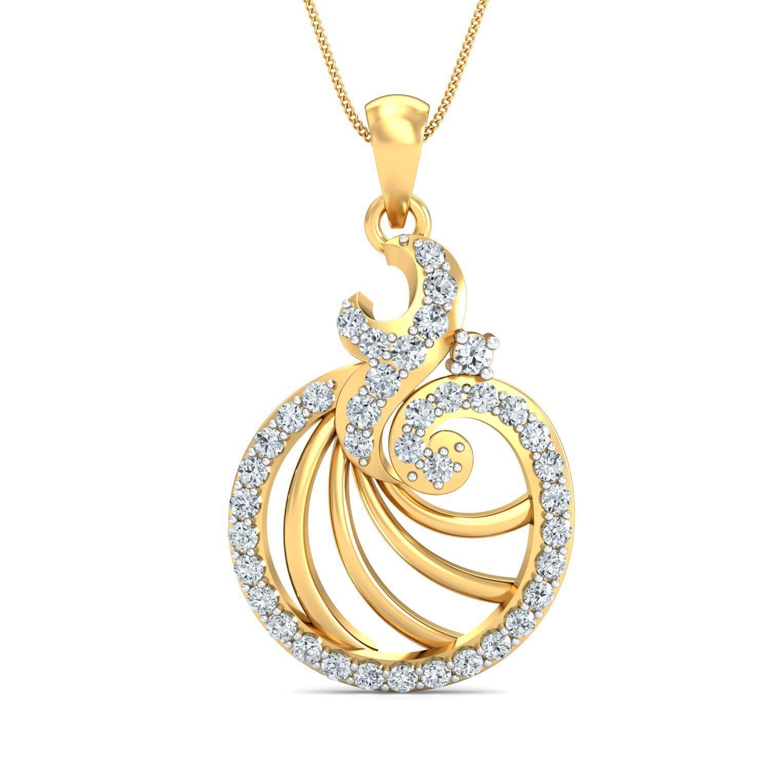 Women pendant-earrings set 3dm stl render detail 3D print model_1