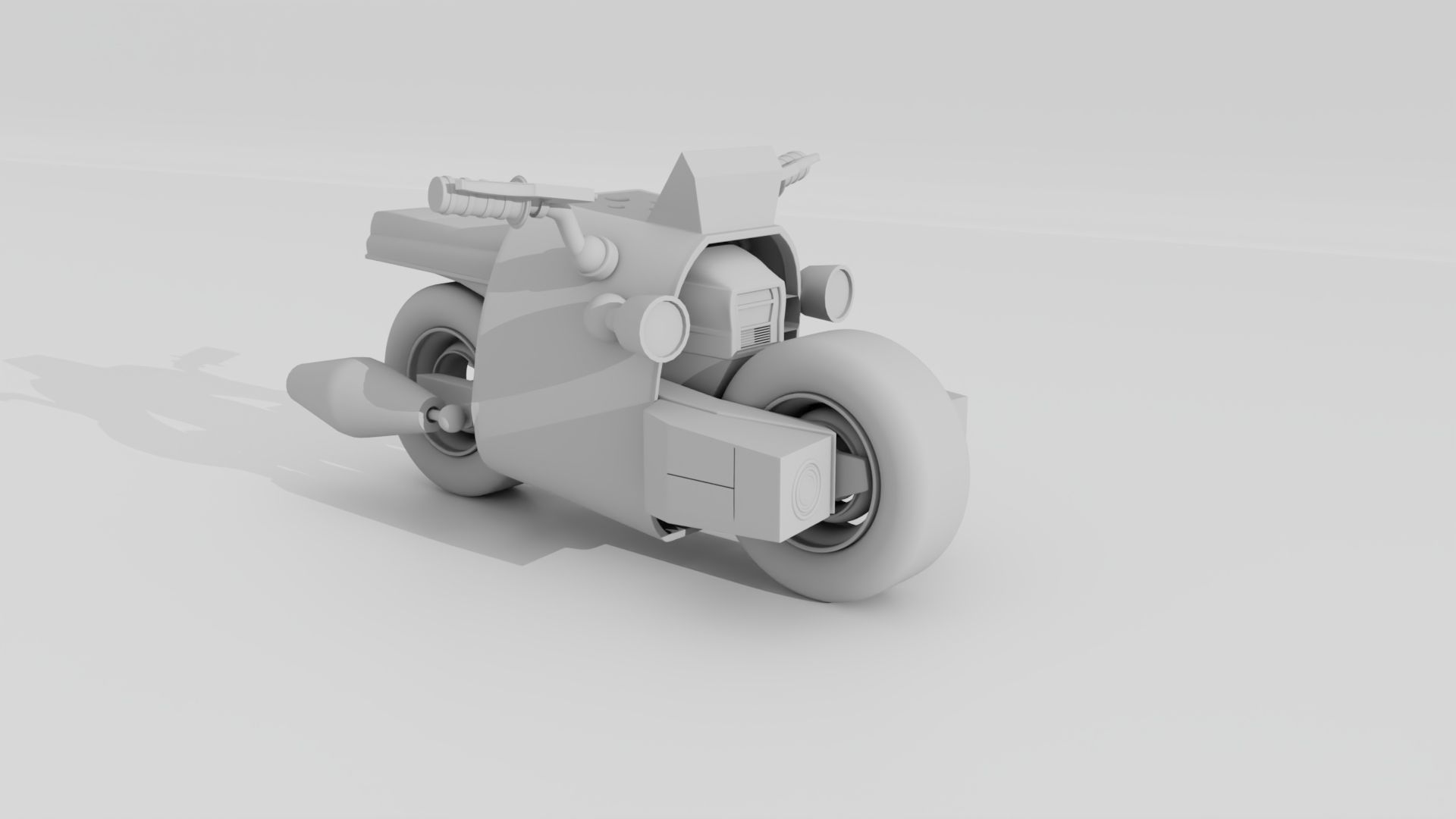 3D modeling of bike Low-poly 3D model_4