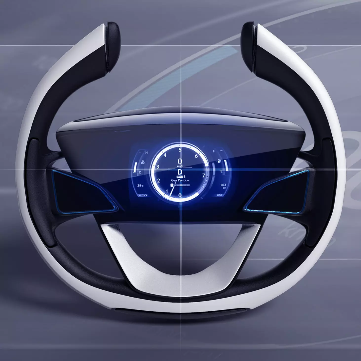 Car steering 3D model_0