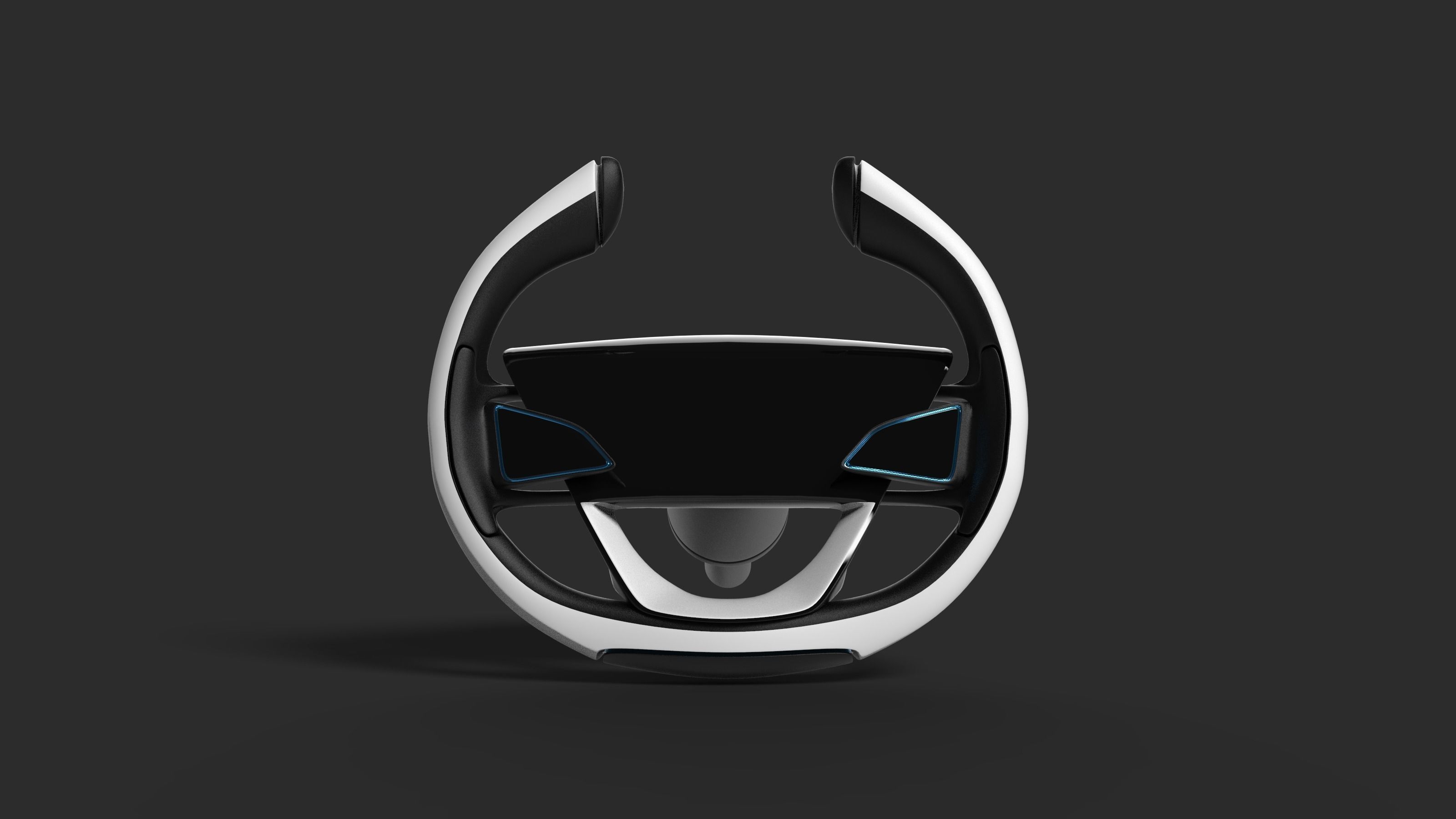 Car steering 3D model_3