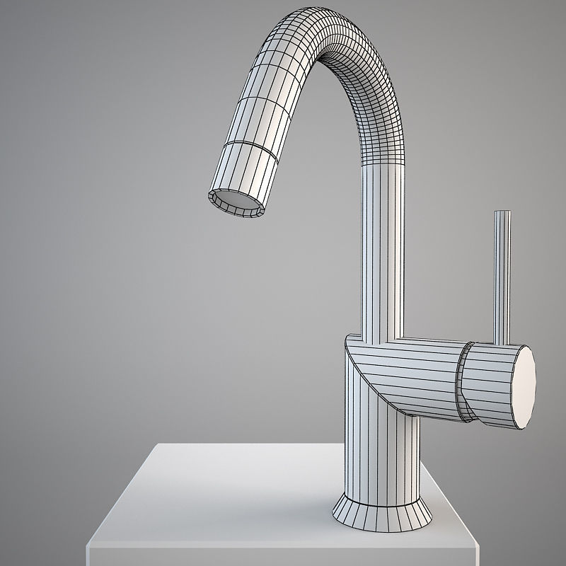 Fantini Cafe 1804S Mixer Low-poly 3D model_1