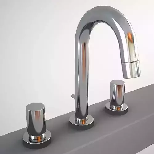 Fantini Isola 4004 mixer Low-poly 3D model