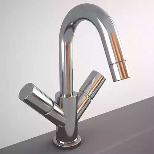 Fantini Isola 4056F mixer Low-poly 3D model