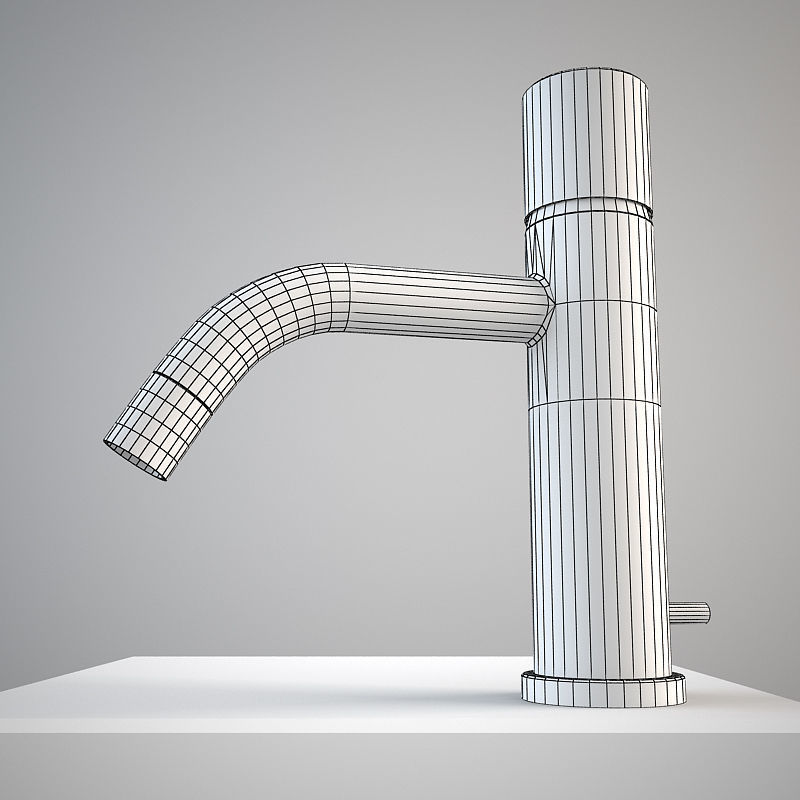 Fantini Nostromo small mixer Low-poly 3D model_1