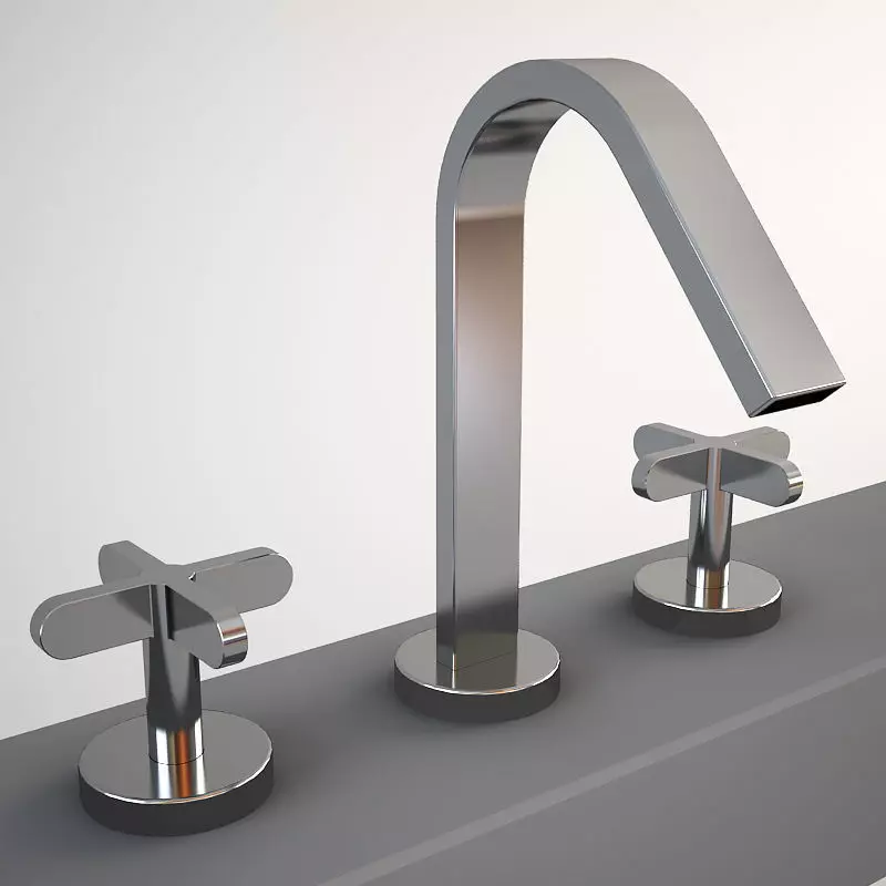 Fantini Rivera 4204 mixer Low-poly 3D model_0