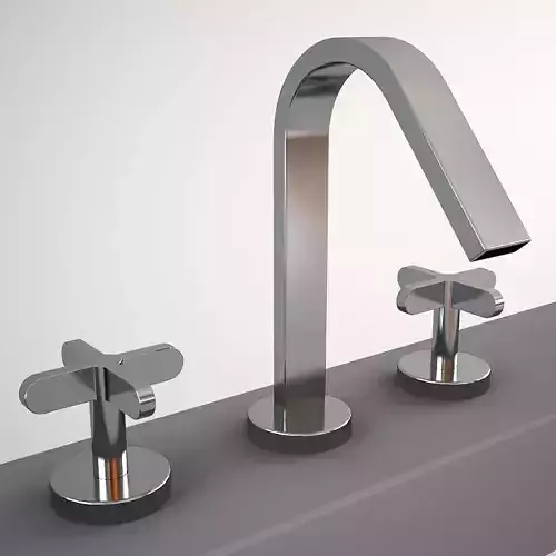 Fantini Rivera 4204 mixer Low-poly 3D model
