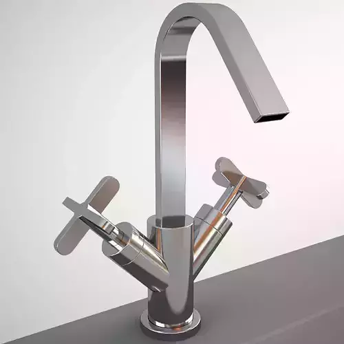 Fantini Rivera 4256F mixer Low-poly 3D model