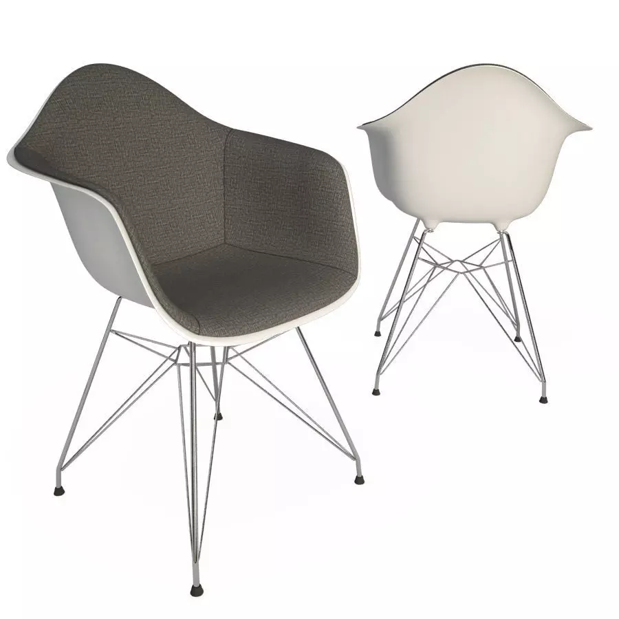 Armchair Eames Dar Fabric Vitra 3D model