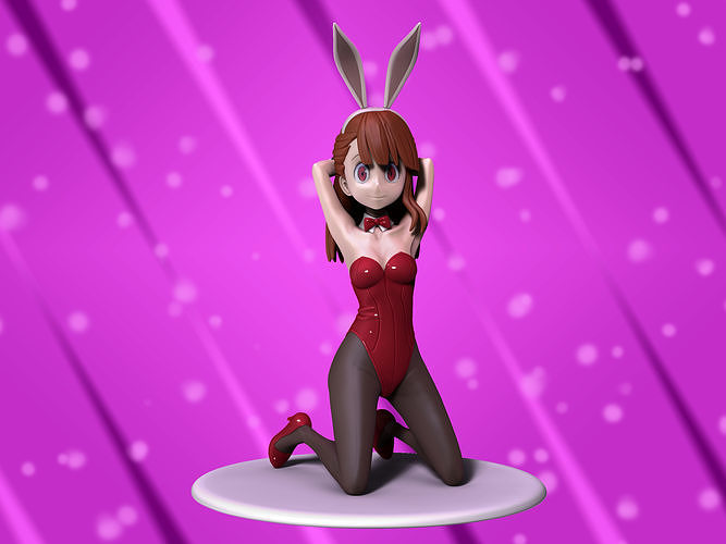 Atsuko Kagari bunny girl figure 3d  3D print model