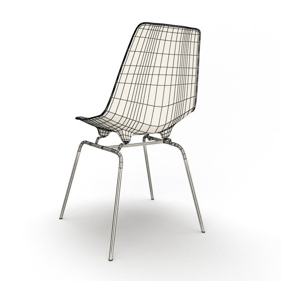 Eames DSX Chair Vitra 3D model_2